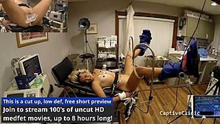 your nurse channy crossfire gapes shaved pussy in latex hospital fetish
