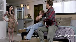 Anna de Ville guides virgin men's first anal threesome adventure