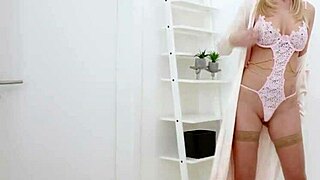 Curvy blonde venera maxima gapes for interracial dp stretch