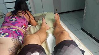 whoa, my hot latina stepsis shocked by my monster erection!