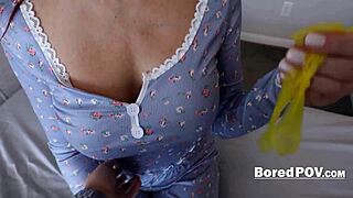 experienced milf discovers condoms then lectures cowgirl riding raw rough