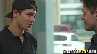 hot delivery boy pounds my ass bareback in uniform hardcore