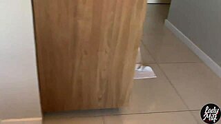 Skinny tattooed neighbor begs for orgasm help nearby