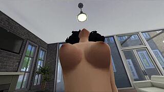 selena gomez rides POV cowgirl to wild sofa orgasm