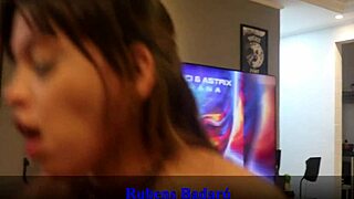 brunette milf catches masturbator bends over for doggystyle fuck