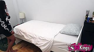 Flawless Ebony Teen Seduces Older Friend Quickie