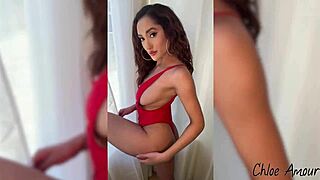 feeling so sexy in bikini riding my huge bbc dildo chloe amour
