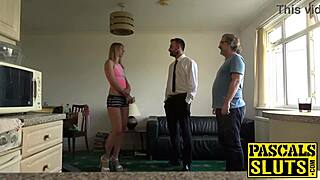 long legged jentina's shaved wet pussy hammered by monster big cock doggystyle