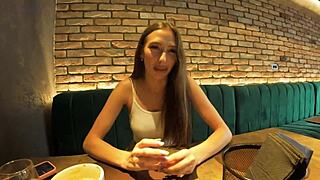 intriguing threesome invite with braces babe and her teasing fuck doll
