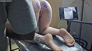 bigger tattoo now circles my ass perfectly
