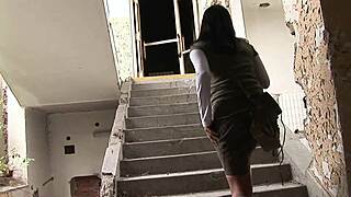 Renata Black roughly dominated in abandoned house orgy