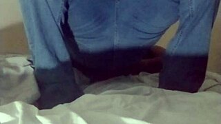 Girl Spreads on New White Bed Masturbating in Squid Position Hard!