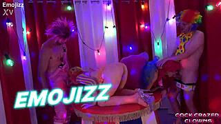 Bimf couple Kitty & Mr battle pink cock-crazed clowns bareback.
