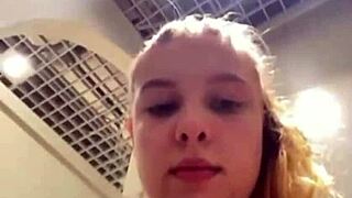 whoa this horny bbw teen fingers her fat pussy outdoors then takes extreme close-up public pounding 😱💦