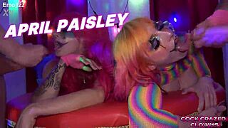 Bimf couple Kitty & Mr battle pink cock-crazed clowns bareback.