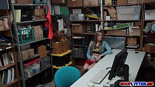 Intriguing office tension builds between LP officer and petite babe