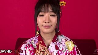 chiharu's kimono blowjob tempts into scorching uncensored jav fuck frenzy
