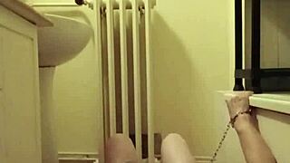 Milf Slave's Self-Bondage Piss Humiliation Spanking