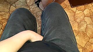 he sneaks peeks jerking off to neighbor's kitchen miniskirt prep