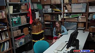 Intriguing office tension builds between LP officer and petite babe