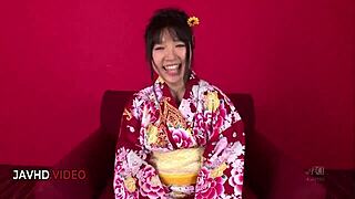 chiharu's kimono blowjob tempts into scorching uncensored jav fuck frenzy