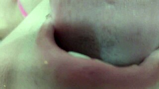 brazilian babe's pussy filled with milk after hardcore machine fuck