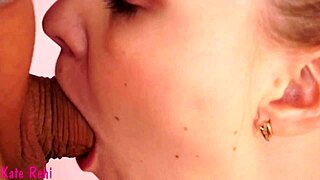 Intimate Juicy Sloppy Blowjob Leads to Explosive Creampie Finish