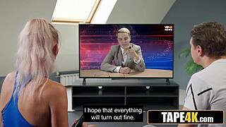 blonde milf neighbor strips teases lap dances then takes deep pounding