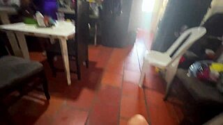 wife takes huge cock deep in big ass while husband works