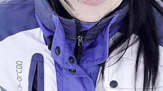 kissing natural tits snow beauty