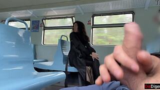 public train dick flashing shocks stranger woman up close