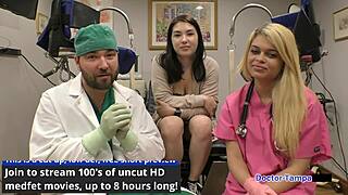 Dr. Tampa and Siccos Destroy Mina Moon's Huge Tits and Shaved Pussy in POV!