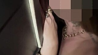 Hotwife sucks huge bbc at gloryhole for first creampie