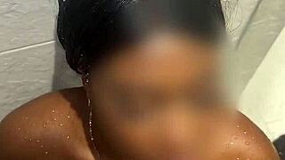 curvy ebony teen gulps huge piss load uncensored homemade pov
