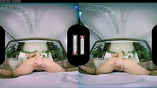 poison ivy cosplay redhead's pussy smashed in vr garage fury
