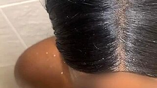 curvy ebony teen gulps huge piss load uncensored homemade pov