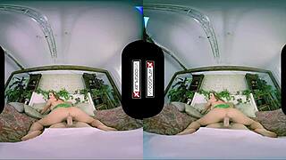 poison ivy cosplay redhead's pussy smashed in vr garage fury