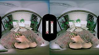 poison ivy cosplay redhead's pussy smashed in vr garage fury