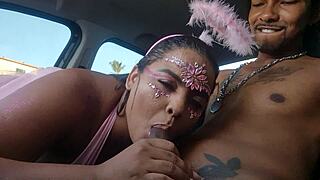 baiana's huge ass slams down on massive cock bareback