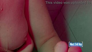 dude my friend blows me then pisses and cums all over my tits in shower