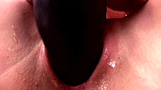 brunette lesbians finger gaping pussies n ride huge toys in fishnets n heels