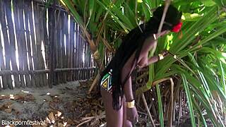 skinny african girl crafts traditional medicine proving tribe survival skills