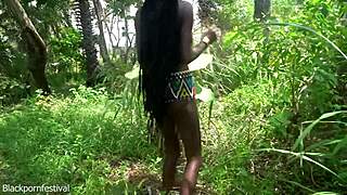 skinny african girl crafts traditional medicine proving tribe survival skills