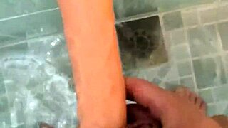 froto my huge cock against yours in steamy bathroom