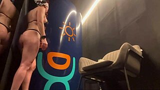 spy on that solarium girl’s big tits and huge nipples under hidden cam