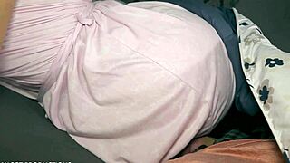 sharing a bed with hot curvy big tits milf leads to steamy fun