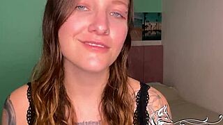 she strokes slow and deep while i command her big natural tits