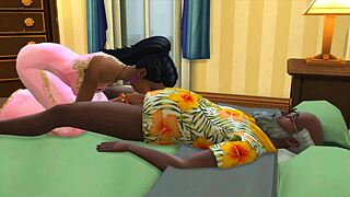 Indian babe bursts in naked and sucks cock to cheer him up desi fuck!