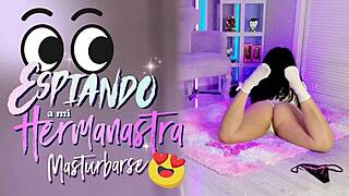Latina cutie fingers gaping pussy big natural tits legs spread roleplay