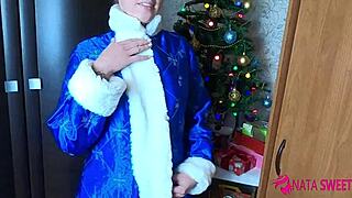 Russian Snow Maiden Nata Sweet's Passionate Sloppy Deepthroat Blowjob